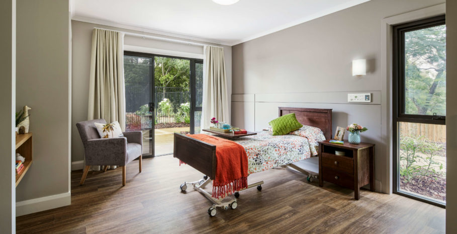 Image of a room in the new Illoura aged care home in Chinchilla.